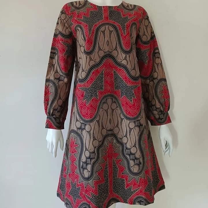 Tunik Batik Motif Parang Merah