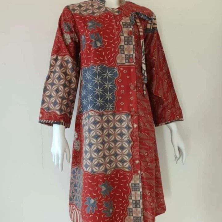 Tunik Batik Motif Kombinasi Kawung